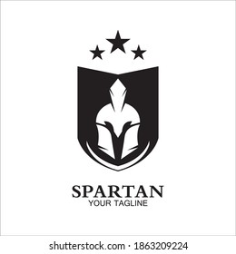 diseño de iconos de logo espartano vectorial