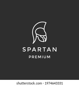spartan logo icon designs vector on black background