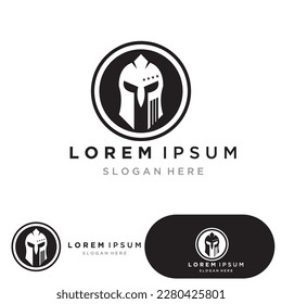 diseño de iconos de logo espartano vectorial
