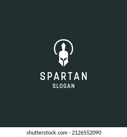 Spartan logo icon flat design template 