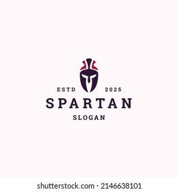Spartan logo icon flat design template