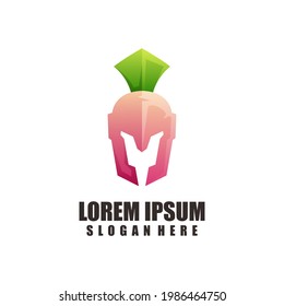 Spartan Logo Illustration Colorful Gradient Design Vector
