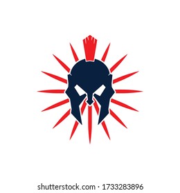 Spartan logo illustration isolated on white background.
