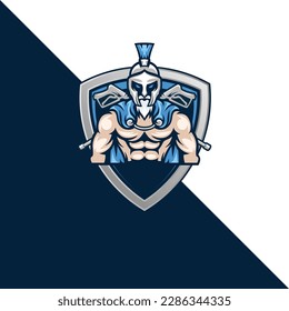 The Spartan Logo Mascot for Steamwash is a powerful and dynamic design that exudes strength, durability, and toughness. The logo features a Spartan warrior, depicted in profile view, wearing a helmet 