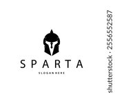 Spartan Logo Silhouette Warrior Knight Soldier Greek, Simple Minimalist Elegant Product Brand Design
