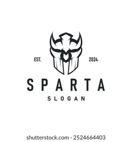 Spartan Logo Silhouette Warrior Knight Soldier Greek, Simple Minimalist Elegant Product Brand Design
