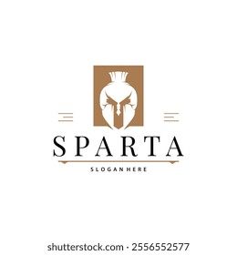 Spartan Logo Silhouette Warrior Knight Soldier Greek, Simple Minimalist Elegant Product Brand Design
