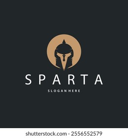 Spartan Logo Silhouette Warrior Knight Soldier Greek, Simple Minimalist Elegant Product Brand Design
