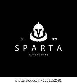 Spartan Logo Silhouette Warrior Knight Soldier Greek, Simple Minimalist Elegant Product Brand Design
