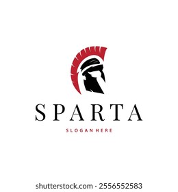 Spartan Logo Silhouette Warrior Knight Soldier Greek, Simple Minimalist Elegant Product Brand Design
