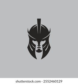 logotipo spartan, simples e limpo com design de modelo de vetor

