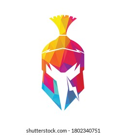 Spartan logo template design. Old Vintage Antiques Spartan warrior vector design