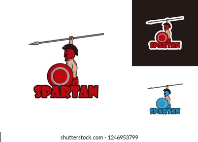 Spartan Logo Template Design Vector, Emblem, Design Concept, Creative Symbol, Icon