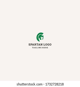 Spartan logo template design in Vector illustration 