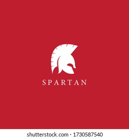 Diseño de iconos vectoriales de plantilla de logotipo espartano