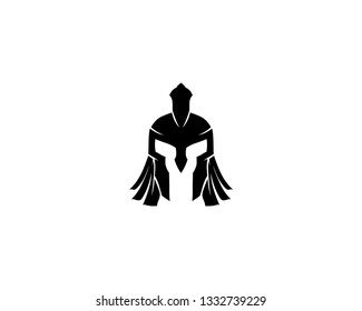 spartan logo and vector design helmet and head