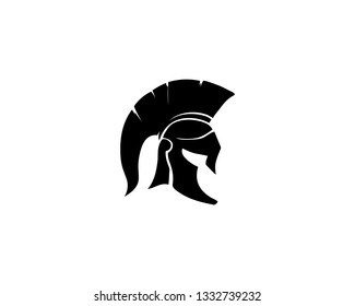 spartan logo and vector design helmet and head