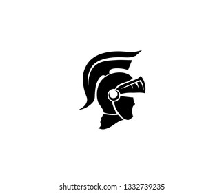 spartan logo and vector design helmet and head