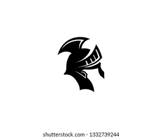 spartan logo and vector design helmet and head