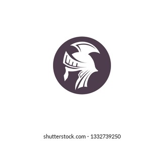 spartan logo and vector design helmet and head