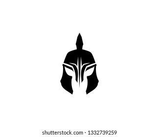 spartan logo and vector design helmet and head