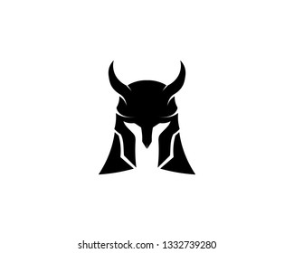 spartan logo and vector design helmet and head