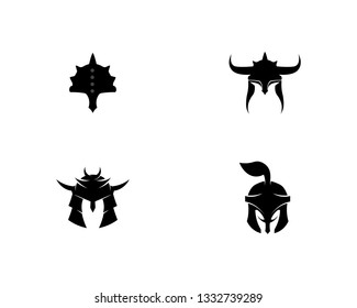 spartan logo and vector design helmet and head