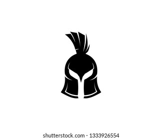 spartan logo and vector design helmet and head
