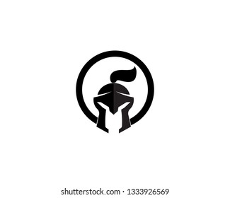 spartan logo and vector design helmet and head