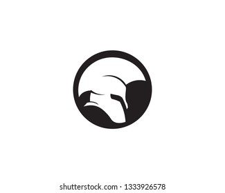 spartan logo and vector design helmet and head
