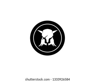 spartan logo and vector design helmet and head