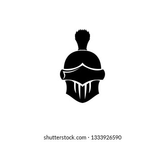 spartan logo and vector design helmet and head