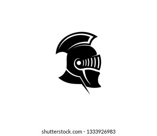 spartan logo and vector design helmet and head