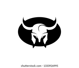 spartan logo and vector design helmet and head