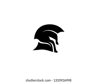 spartan logo and vector design helmet and head