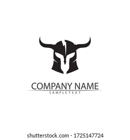 Spartan-Logo und Vektordesign-Helm und Kopf

