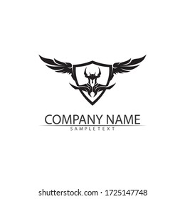 casco y cabeza de diseño de vectores y logotipo espartano
