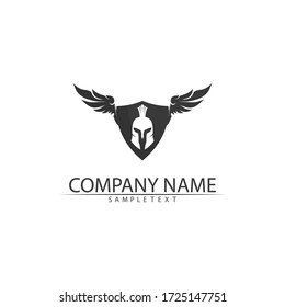 Spartan-Logo und Vektordesign-Helm und Kopf
