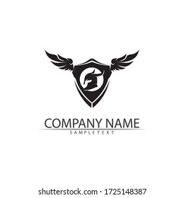 Spartan-Logo und Vektordesign-Helm und Kopf

