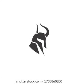 spartan logo and vector design helmet and head