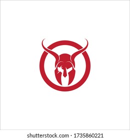 casco y cabeza de diseño de vectores y logotipo espartano