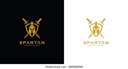 spartan logo and vector design helmet and head