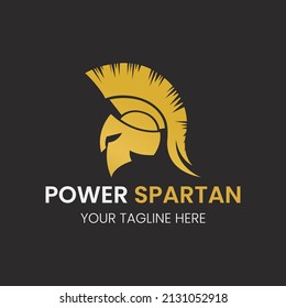 spartan logo and vector design helmet and head