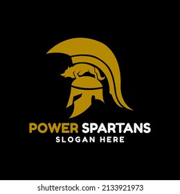 spartan logo and vector design helmet and head
