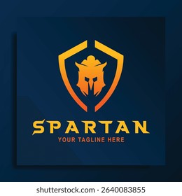 spartan logo vector design illustration. simple spartan greek gladiator logo. flat vector icon warrior knight armor