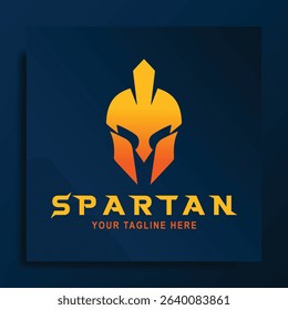spartan logo vector design illustration. simple spartan greek gladiator logo. flat vector icon warrior knight armor