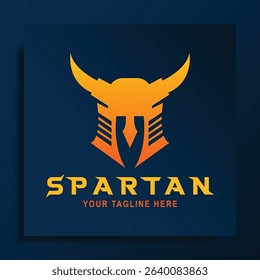 spartan logo vector design illustration. simple spartan greek gladiator logo. flat vector icon warrior knight armor