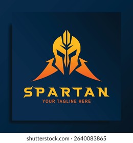 spartan logo vector design illustration. simple spartan greek gladiator logo. flat vector icon warrior knight armor