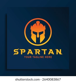 spartan logo vector design illustration. simple spartan greek gladiator logo. flat vector icon warrior knight armor