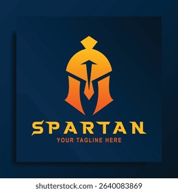spartan logo vector design illustration. simple spartan greek gladiator logo. flat vector icon warrior knight armor